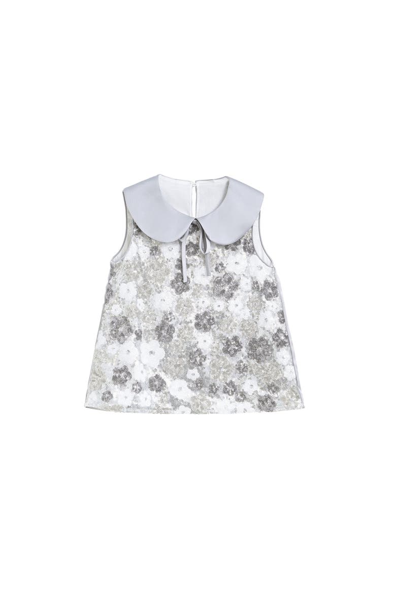 Floral Sleeveless Skirt Set, Alternate, color, Grey