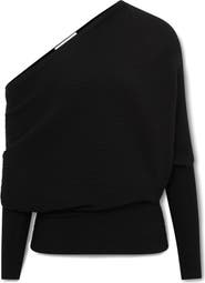 Reiss Lorna Off the Shoulder Rib Sweater