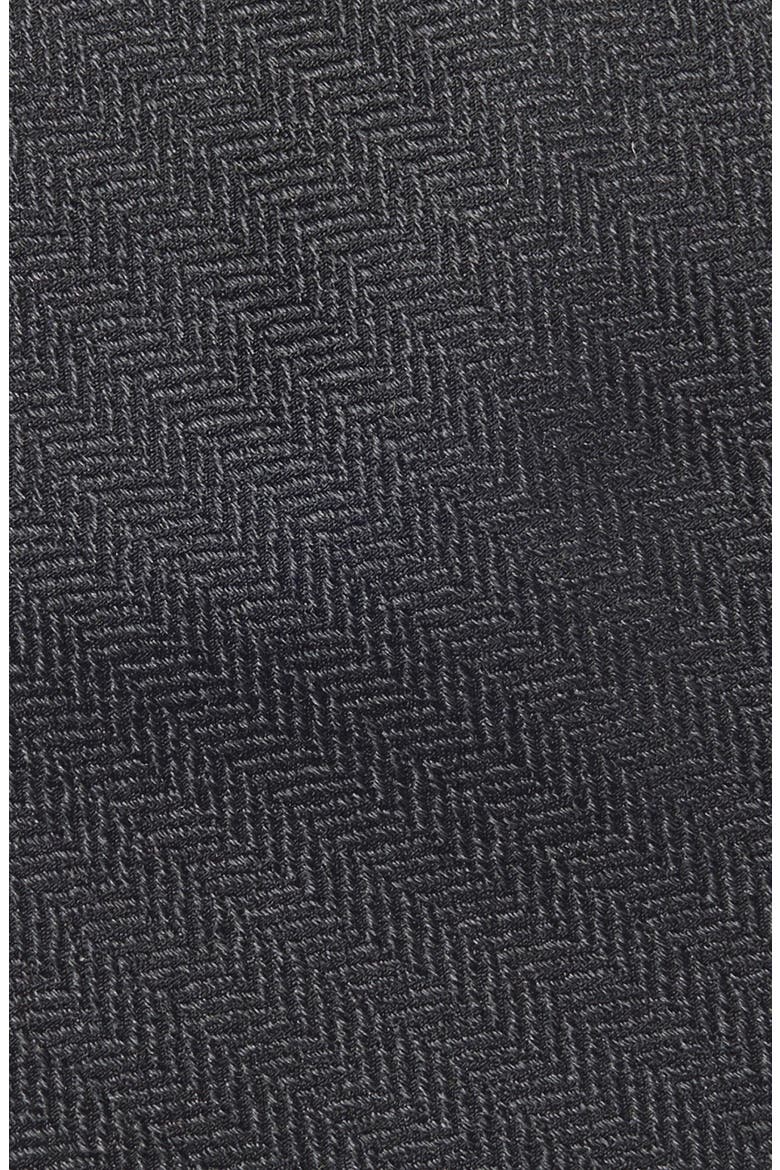 Newbury Herringbone Silk Tie, Alternate, color, BLACK