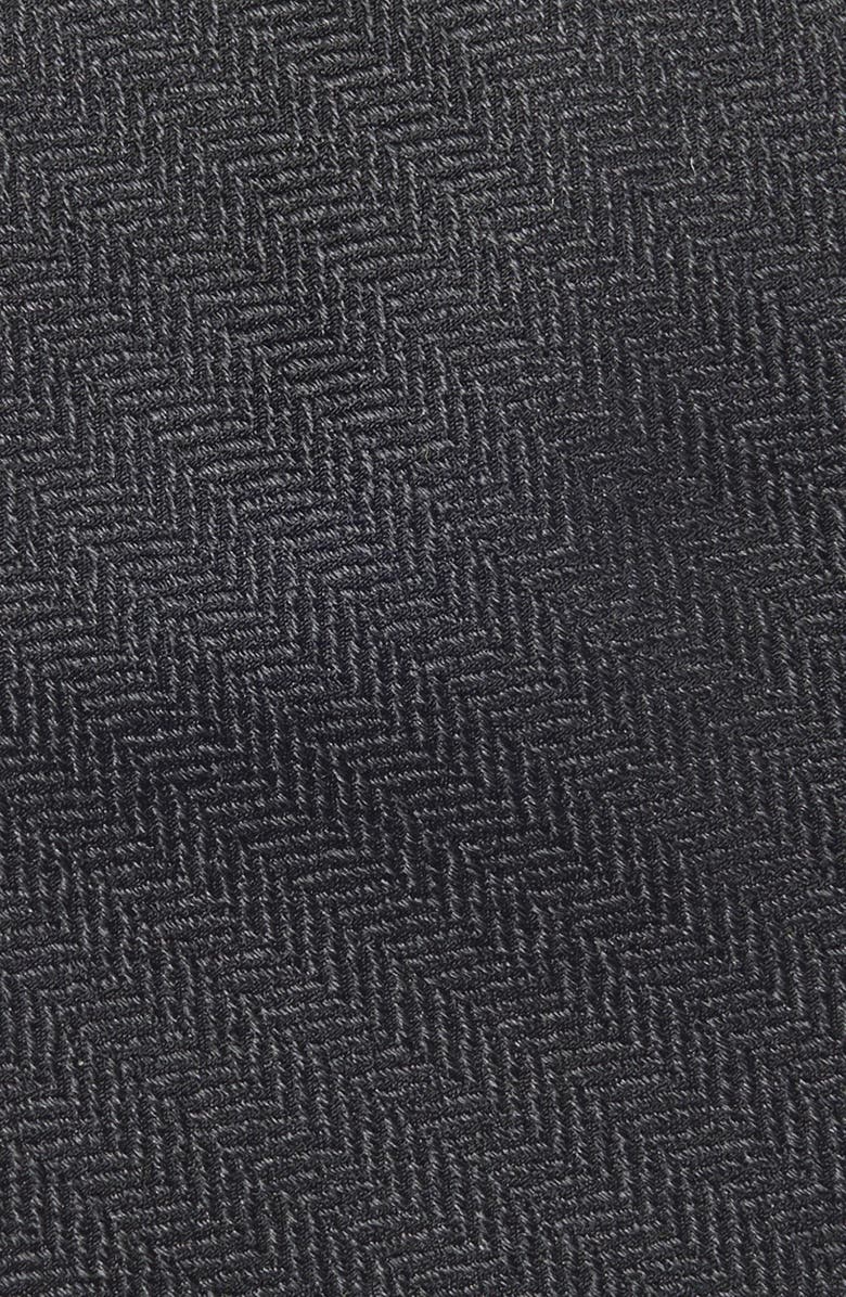 Nordstrom Newbury Herringbone Silk Tie, Alternate, color, Black