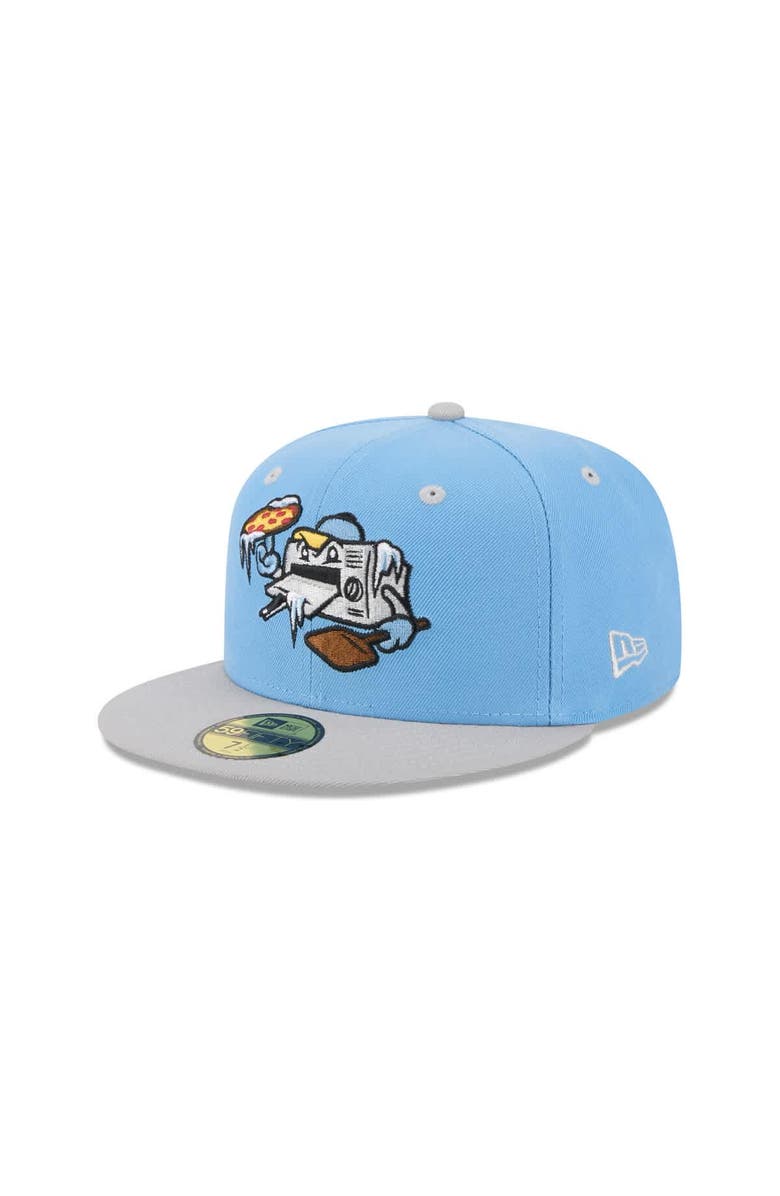 New Era Men's New Era  Light Blue Wisconsin Timber Rattlers Theme Nights 59FIFTY Fitted Hat, Alternate, color, 