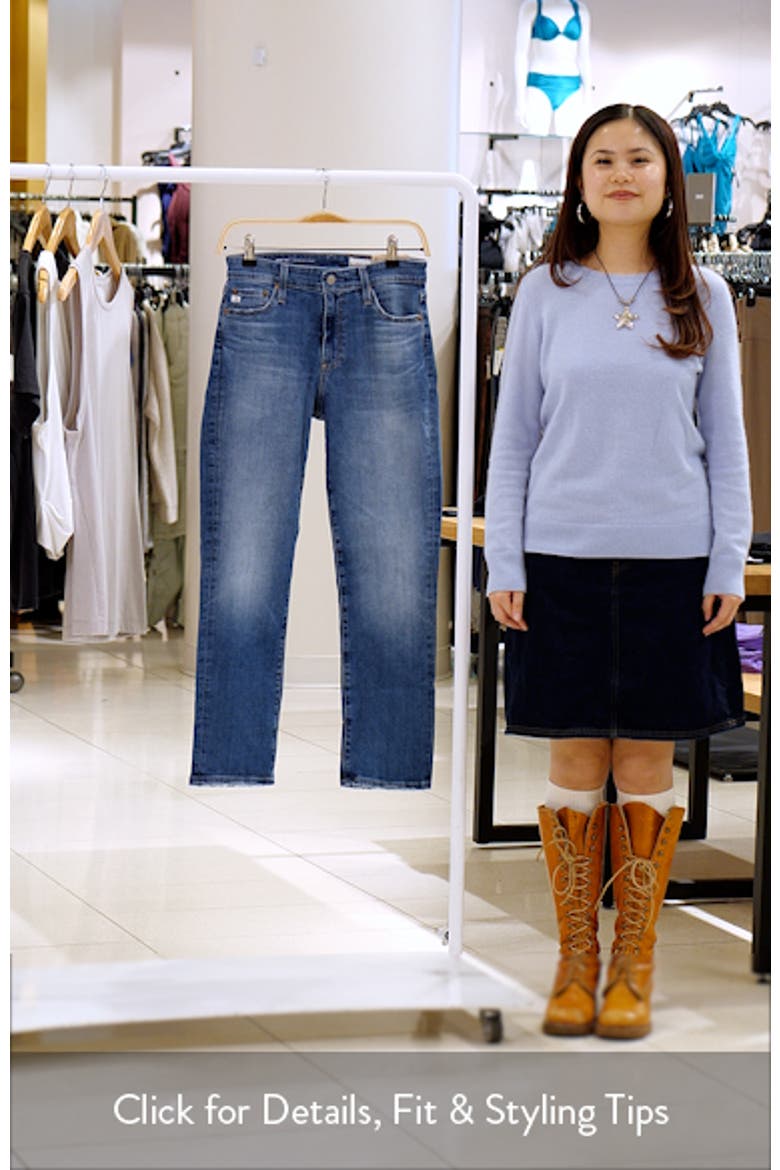Mari Mid Rise Ankle Slim Straight Leg Jeans video