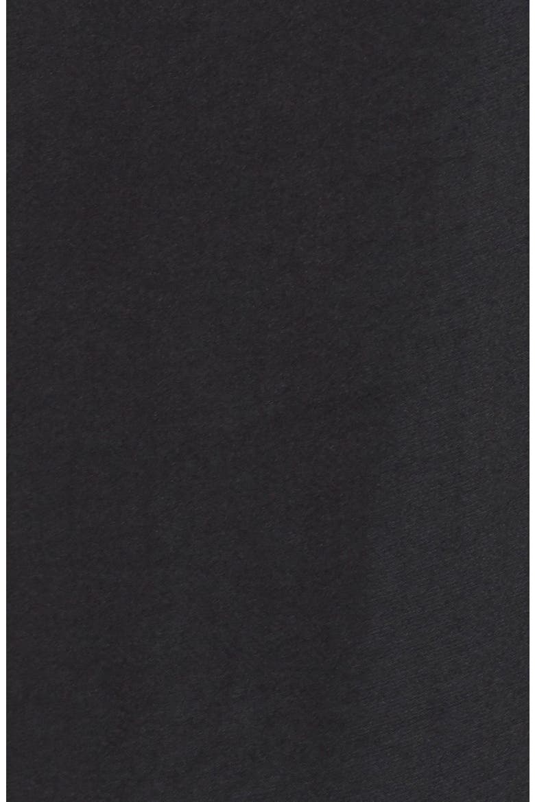 'Lorena' Back Drape Mixed Media Top, Alternate, color, BLACK