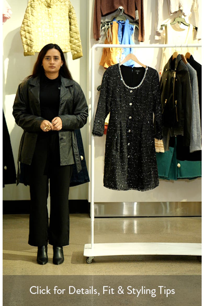 Metallic Tweed Long Sleeve Dress video