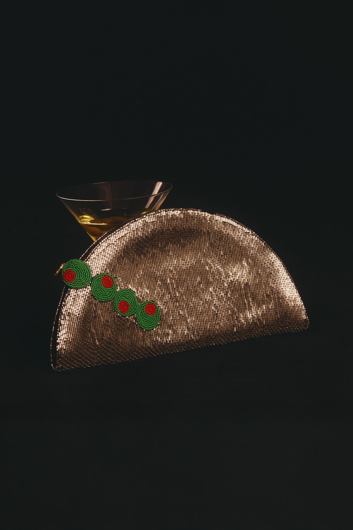 SIMONMILLER Beaded Lune Clutch, Alternate, color, Dirty Martini