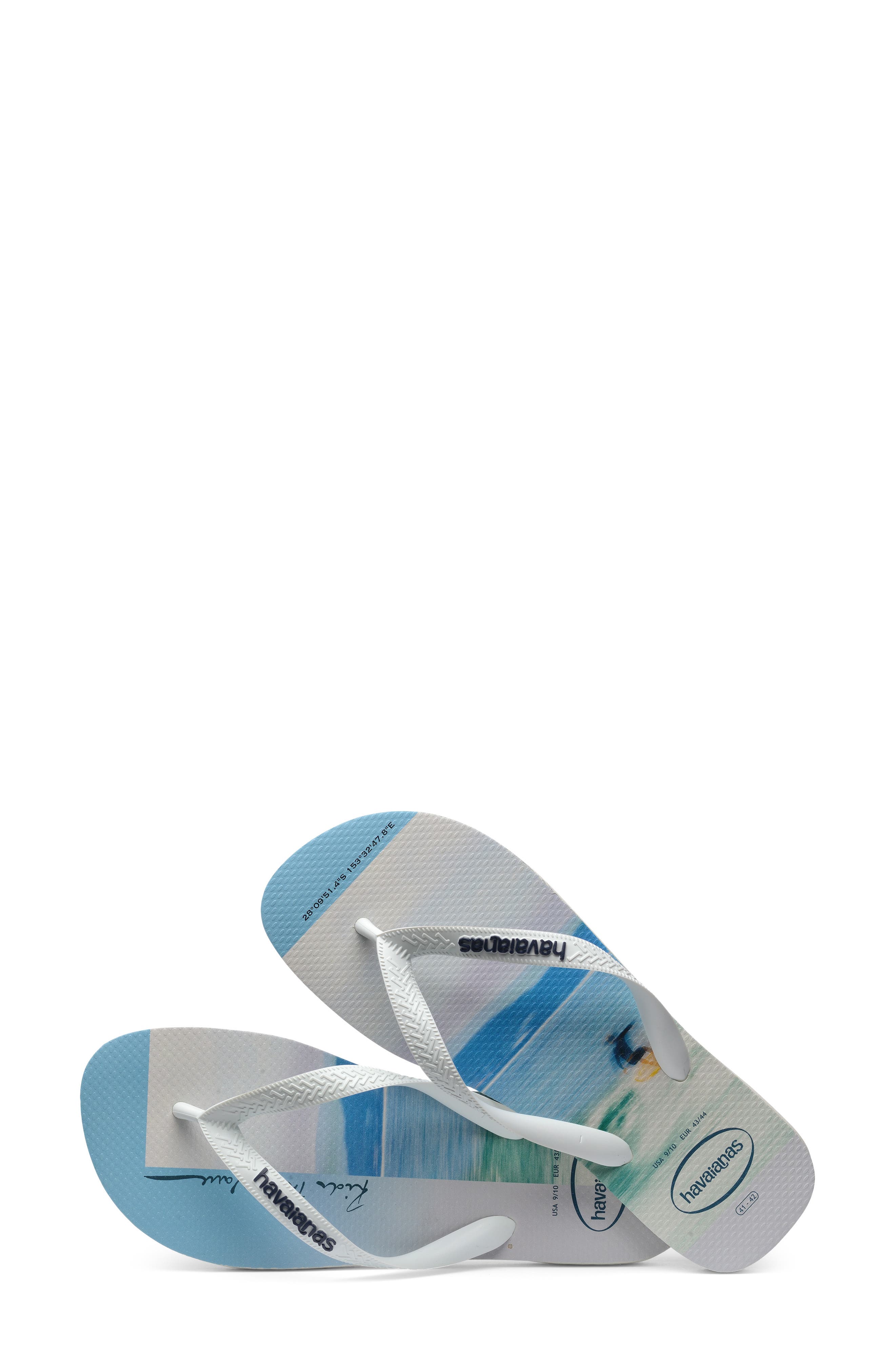 'Hype' Flip Flop, Alternate, color, WHITE/ WHITE/ NAVY BLUE