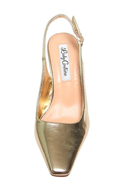 Lady Couture Mistic Slingback Pump In Gold
