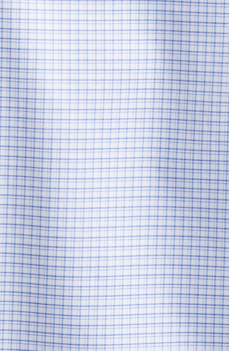 David Donahue Slim Fit Check Cotton Twill Dress Shirt, Alternate, color, Wht/ Blue