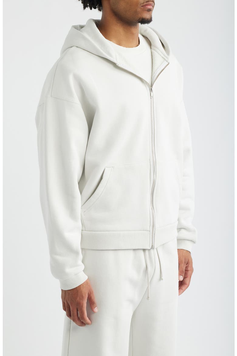 Core Zip Hoodie, Alternate, color, VINTAGE WHITE