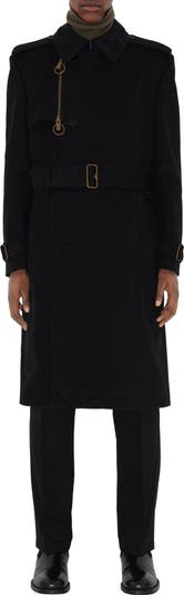 Long Cotton Nylon Trench Coat