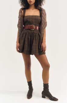 For Love & Lemons Ginny Plaid Minidress