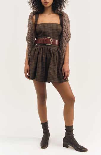 For Love & Lemons Ginny Plaid Minidress