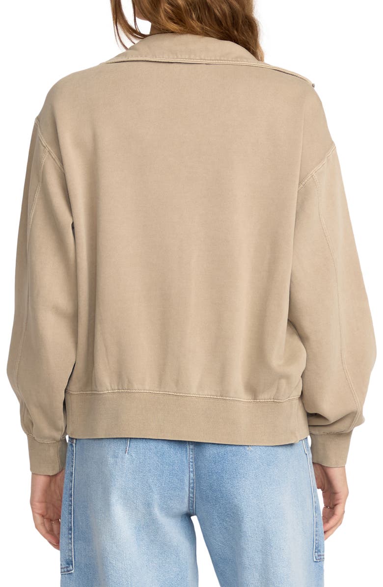 Billabong Sun Lit Fleece Zip Jacket, Alternate, color, Cobblestone