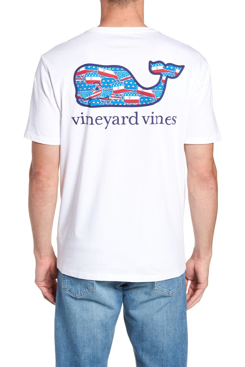 Whaley USA Whale Fill Pocket T-Shirt, Alternate, color, WHITE CAP