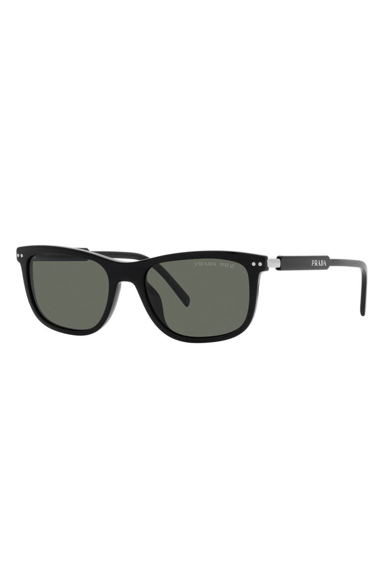 Prada Pillow 54mm Polarized Square Sunglasses, Alternate, color, 