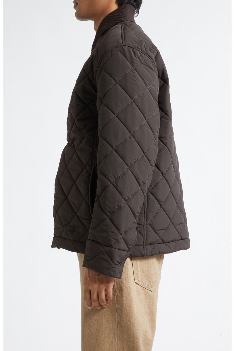The Bastide Quilted Jacket, Alternate, color, DARK BROWN