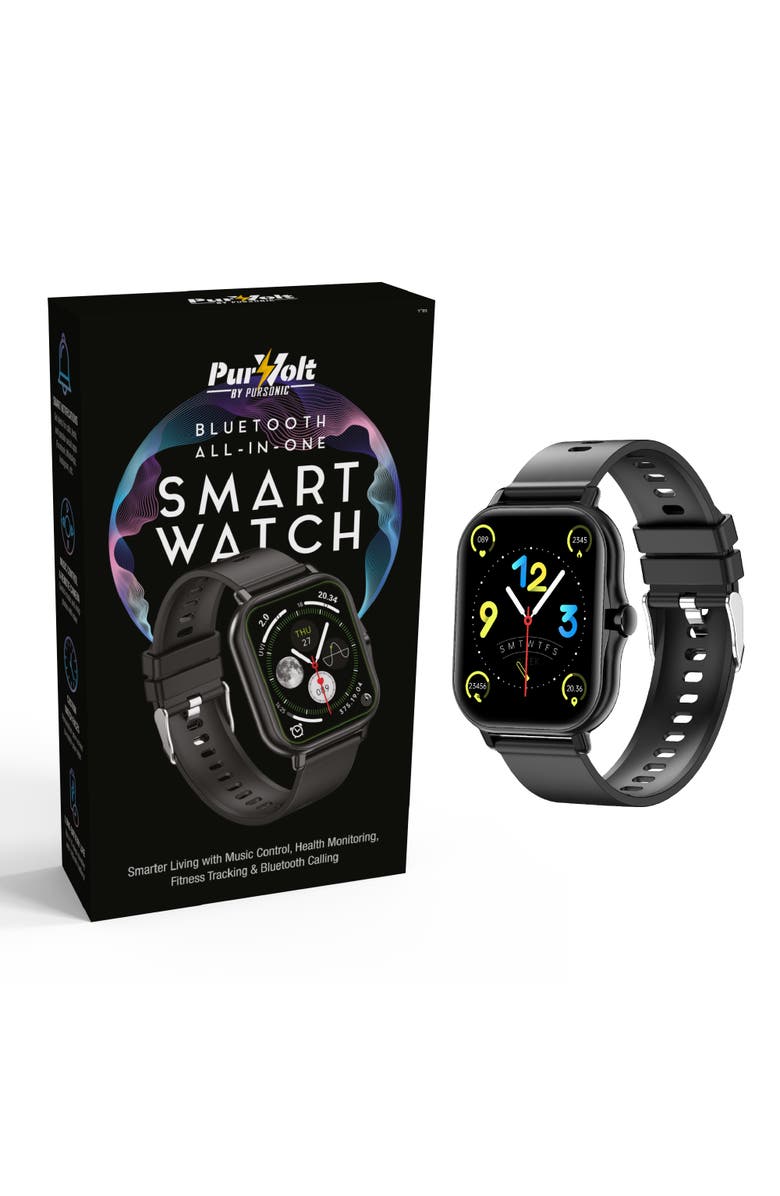 PURSONIC All-in-One Bluetooth Smart Watch - Fitness, Health & Connectivity on Your Wrist, Main, color, Black