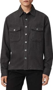 AllSaints Haiku Long Sleeve Cotton Flannel Shirt
