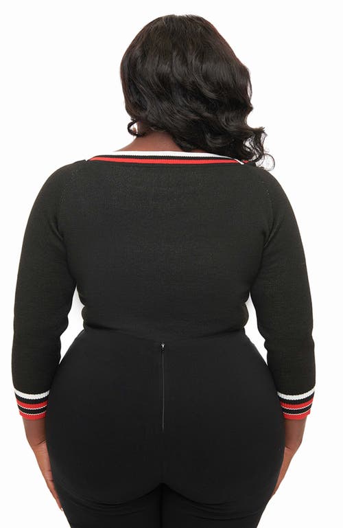UNIQUE VINTAGE UNIQUE VINTAGE PLUS SIZE CLASSIC KNIT SWEATER