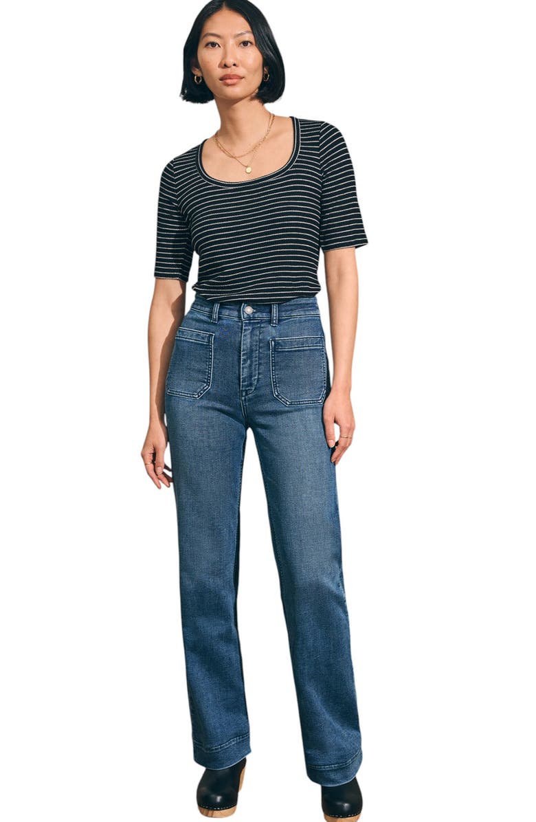 Faherty Legend Scoop Neck Rib Top, Alternate, color, 