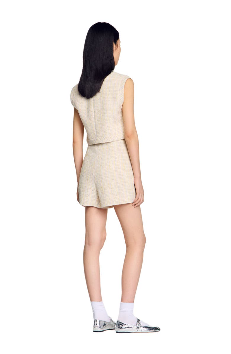 SANDRO Decorative tweed shorts, Alternate, color, 