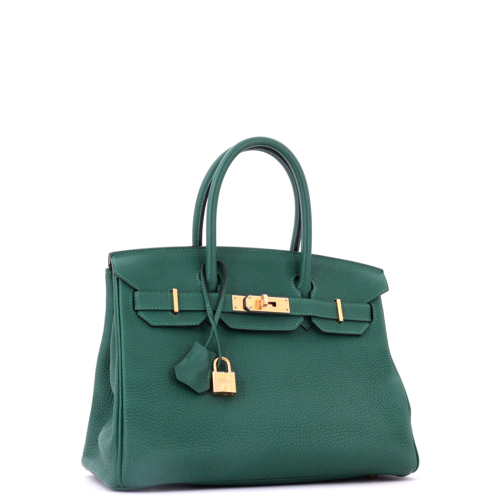 Birkin Handbag Green Togo with Gold Hardware 30, Alternate, color, Green