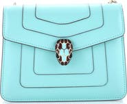 Pre-Owned Bvlgari Serpenti Forever Square Shoulder Bag Leather Small
