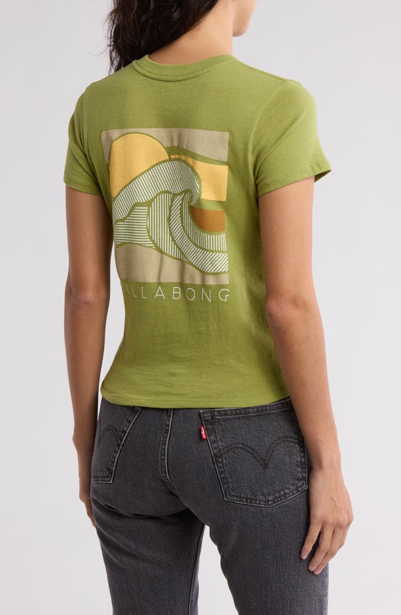 Billabong Waves Wanderlust Crop Graphic Print T-Shirt, Alternate, color, Apple