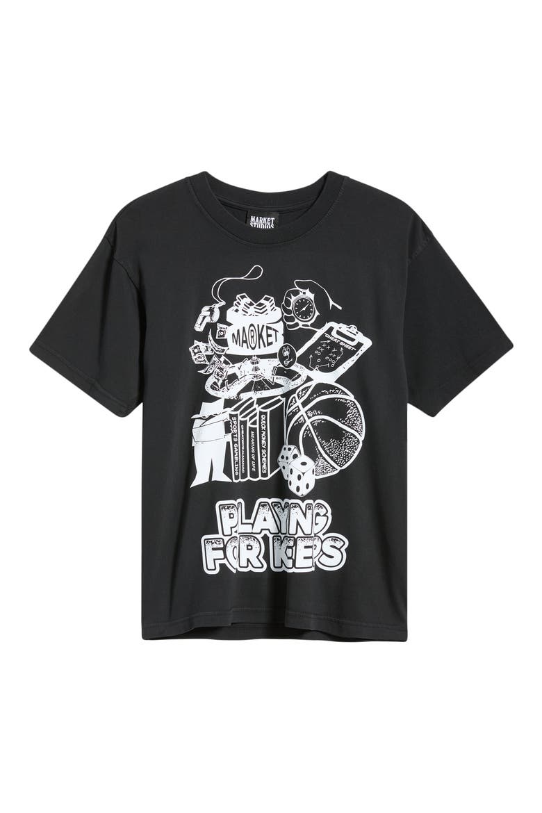 Playing For Keeps Cotton Graphic T-Shirt, Alternate, color, BLACK