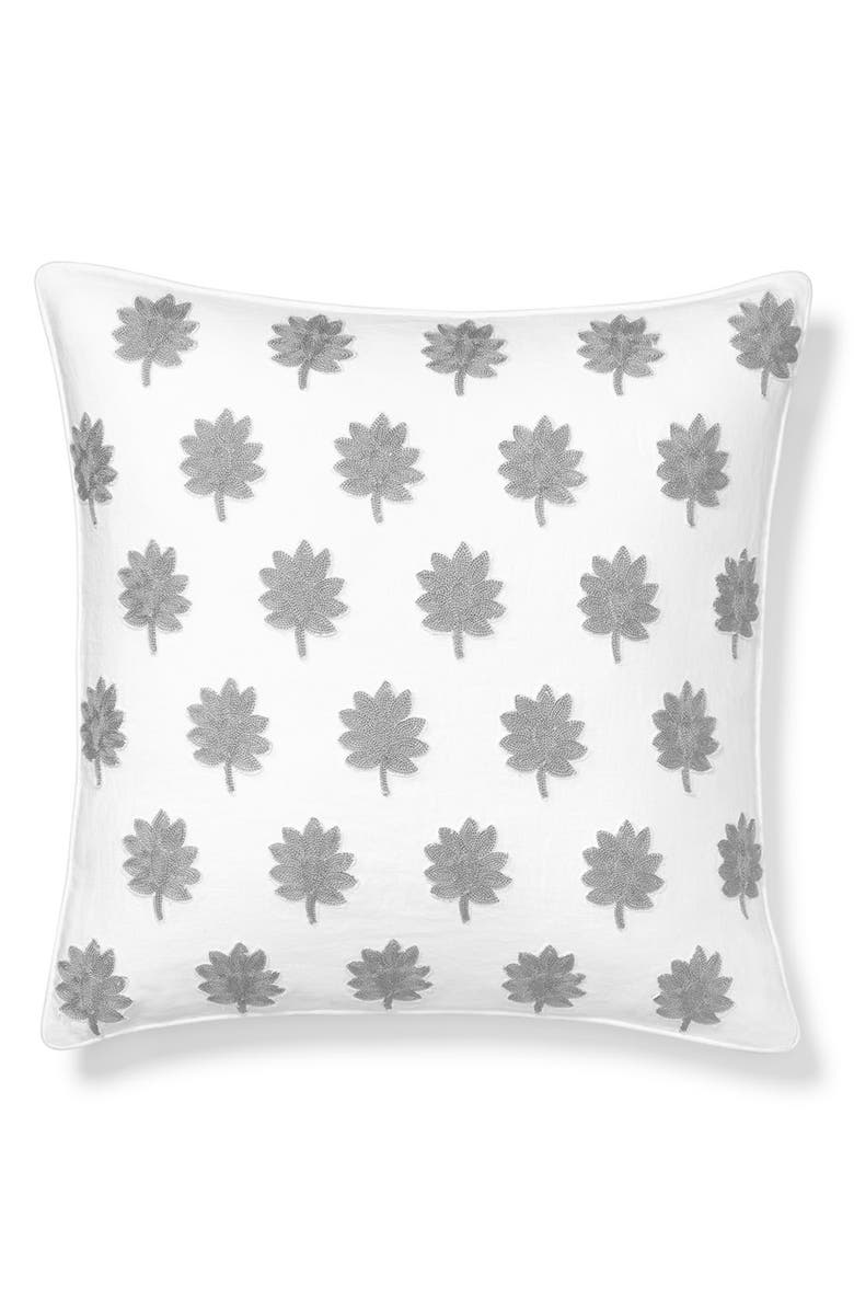 Boll & Branch Leaf Accent Pillow, Main, color,