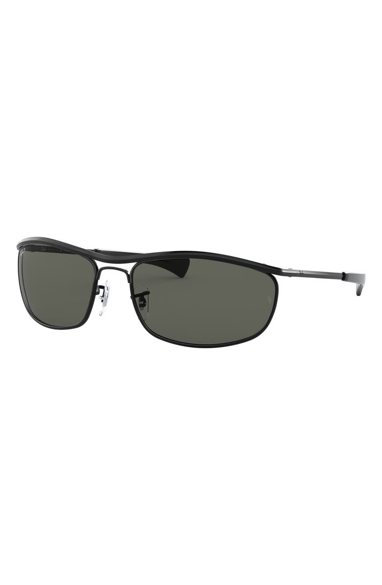 Ray-Ban 62mm Polarized Rectangular Sunglasses, Alternate, color, 
