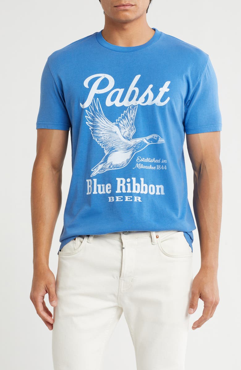 American Needle Pabst Duck Cotton Graphic T-Shirt, Main, color, Royal