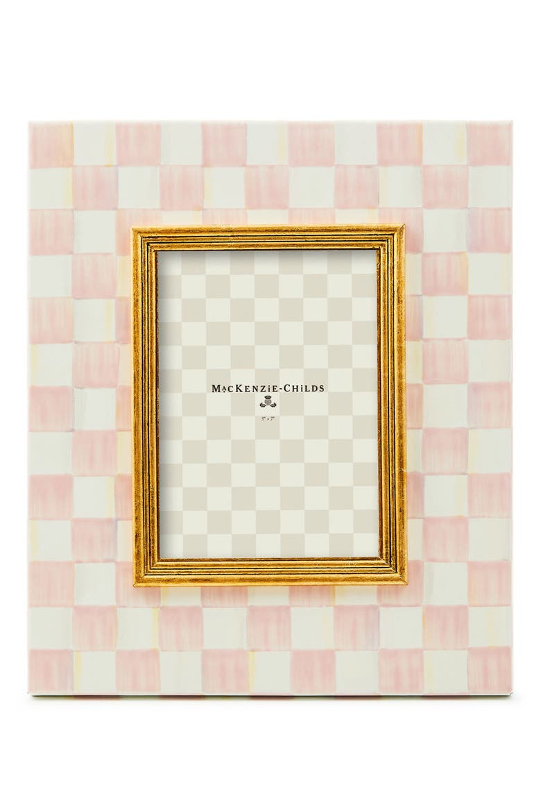 Rosy Check Enameled Steel 5 x 7-Inch Picture Frame, Main, color, ROSY