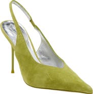 Jeffrey Campbell Pucker Leather Slingback Pump