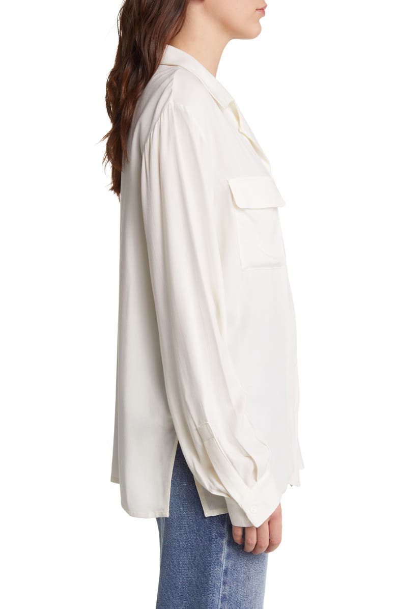 Treasure & Bond Utility Button-Up Shirt, Alternate, color, Ivory Egret