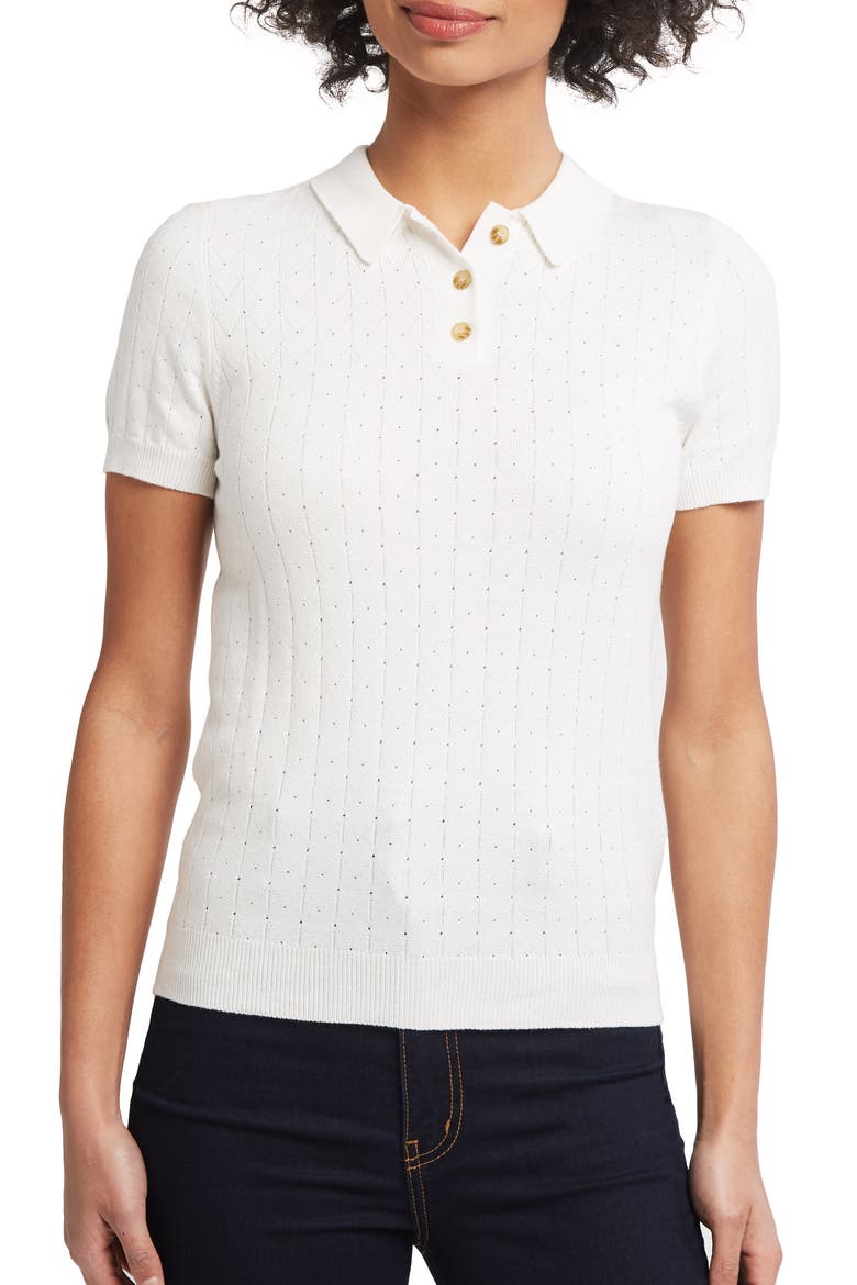 Polo Sweater, Main, color, IVORY SOLID