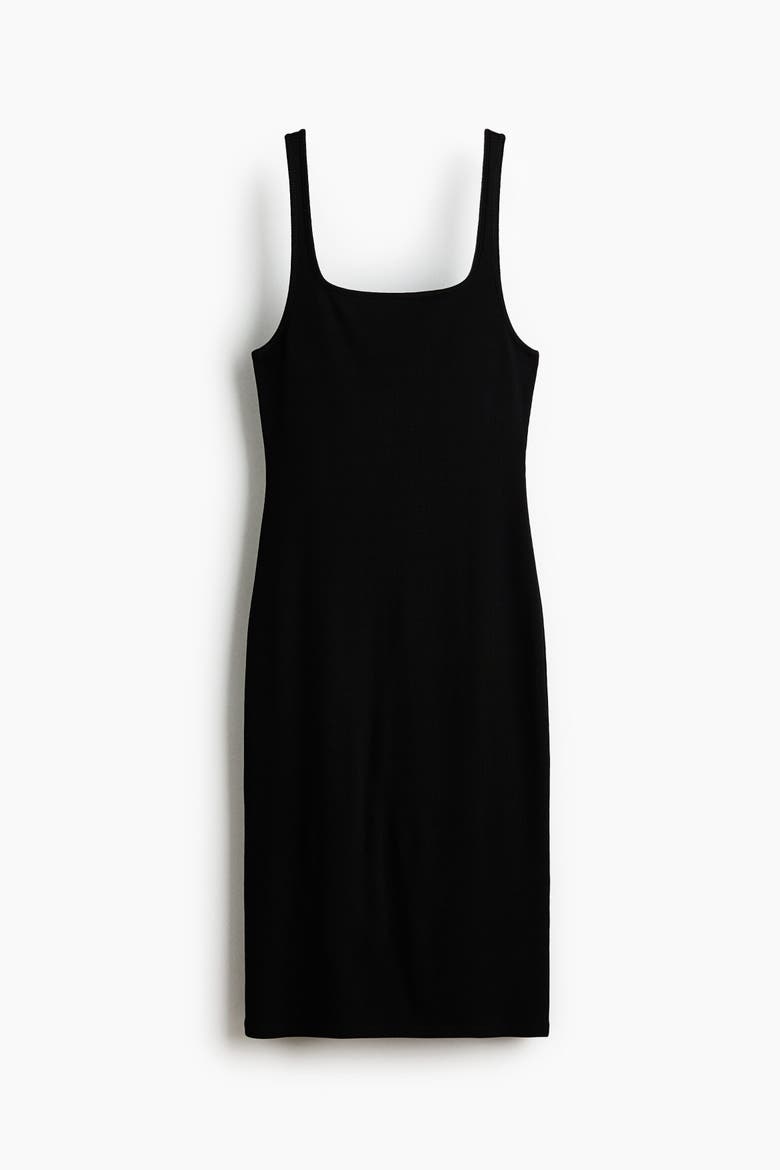 Viscose Bodycon Dress, Alternate, color, Black