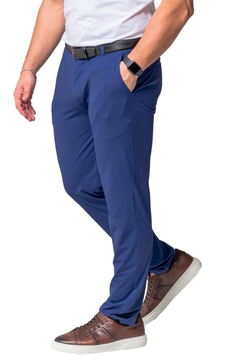 Maceoo Sun Navy Slim Fit Pants, Alternate, color, Blue