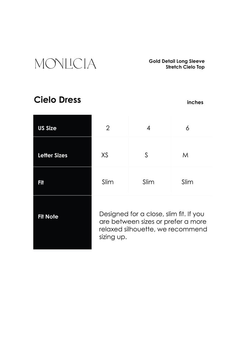 Cielo Gold Detail Cutout Long Sleeve Stretch Top, Alternate, color, Black