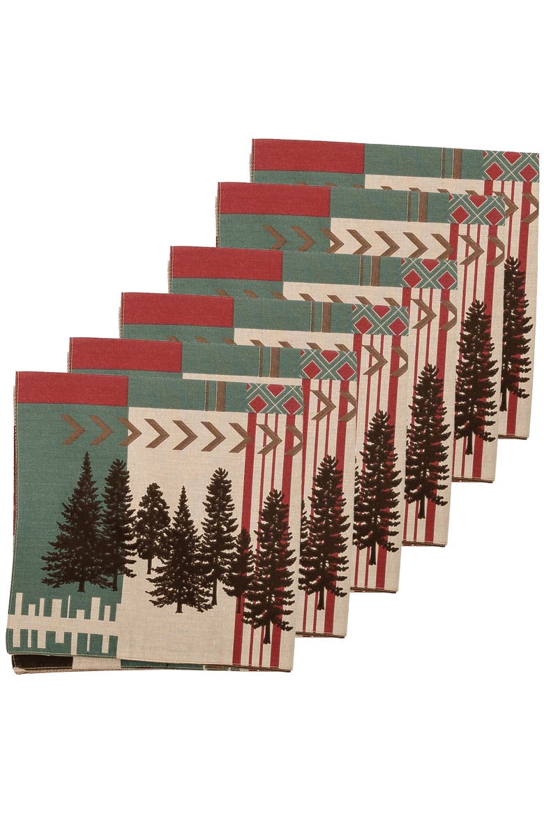 Killian Ridge Thanksgiving Cloth Napkin, Set of 6, Alternate, color, Red