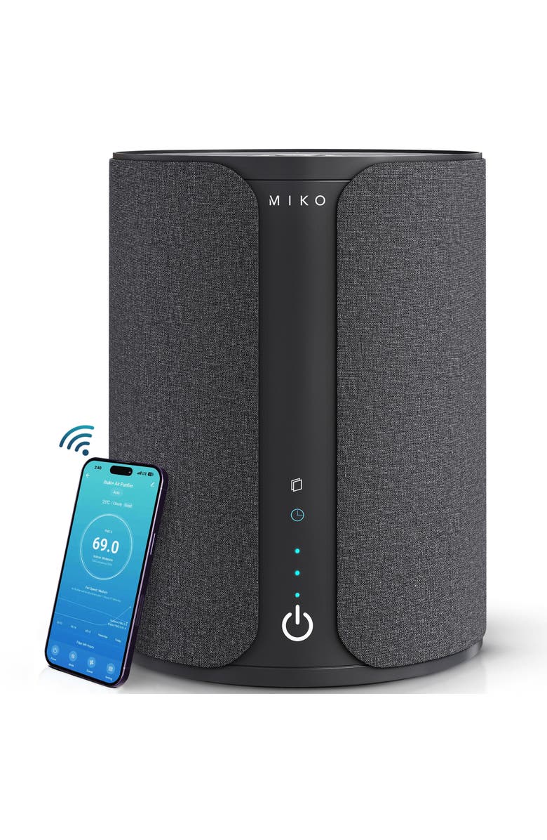 MIKO Ibuki 2.0 Air Purifier with App Control and Aroma Tray 1500 sqft, Main, color, White