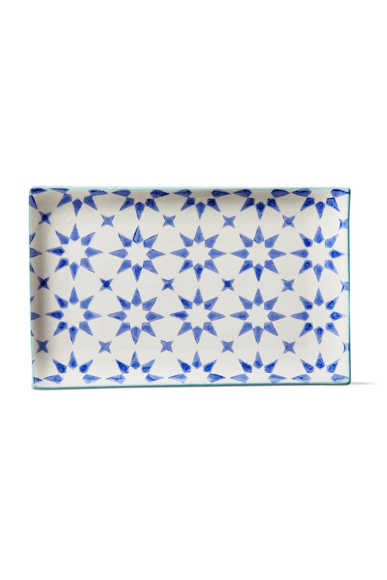 Star Platter Blue Stoneware Everyday, Main, color, Blue