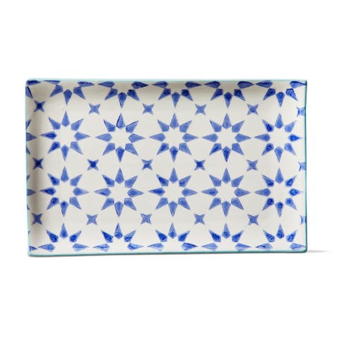 Star Platter Blue Stoneware Everyday