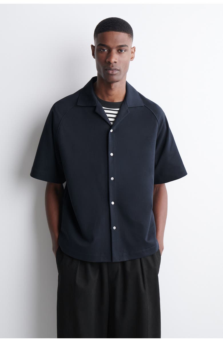 COS Panelled Utility Shirt, Main, color, Navy