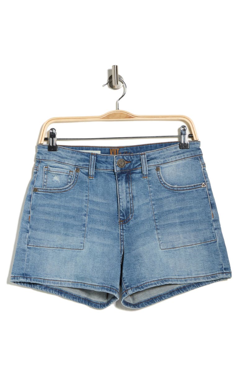 KUT from the Kloth Kity Denim Boyfriend Shorts, Main, color, Moonflower