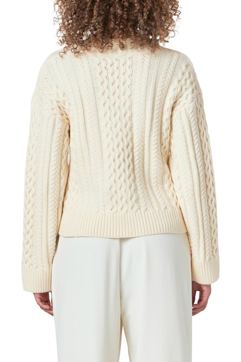 Cable Stitch Sweater, Alternate, color, IVORY