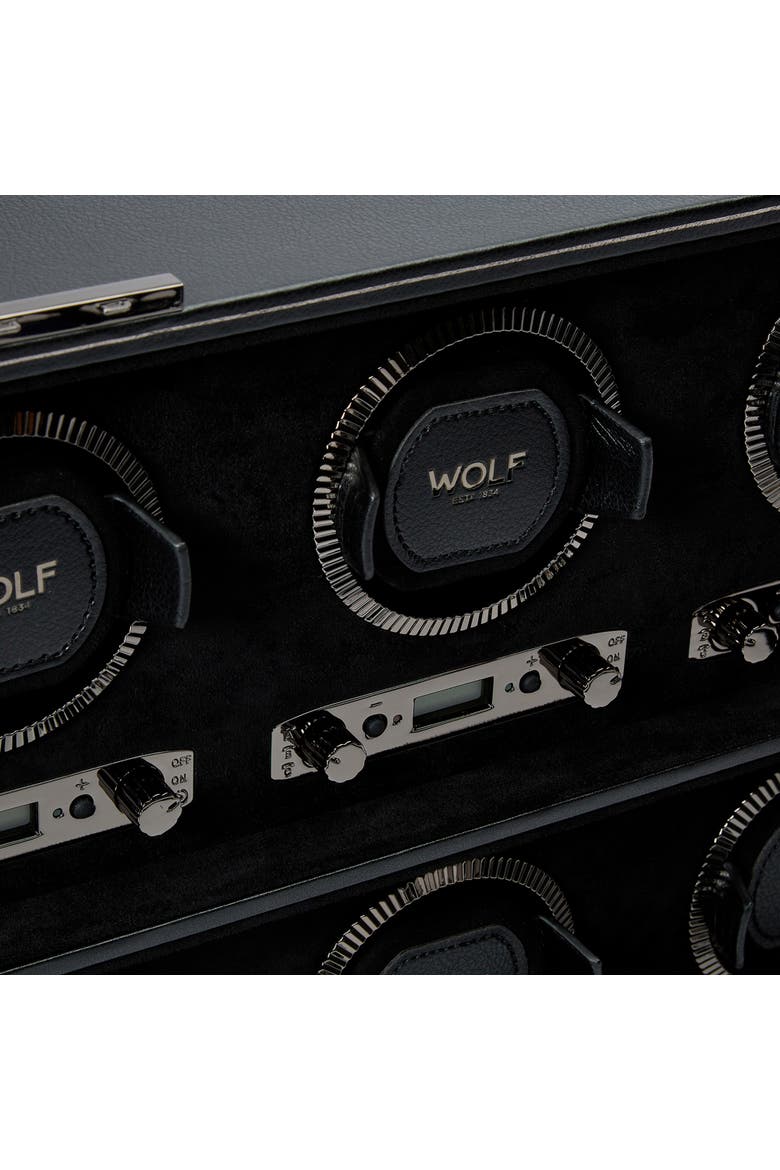 British Racing 8 Piece Watch Winder, Alternate, color, Black
