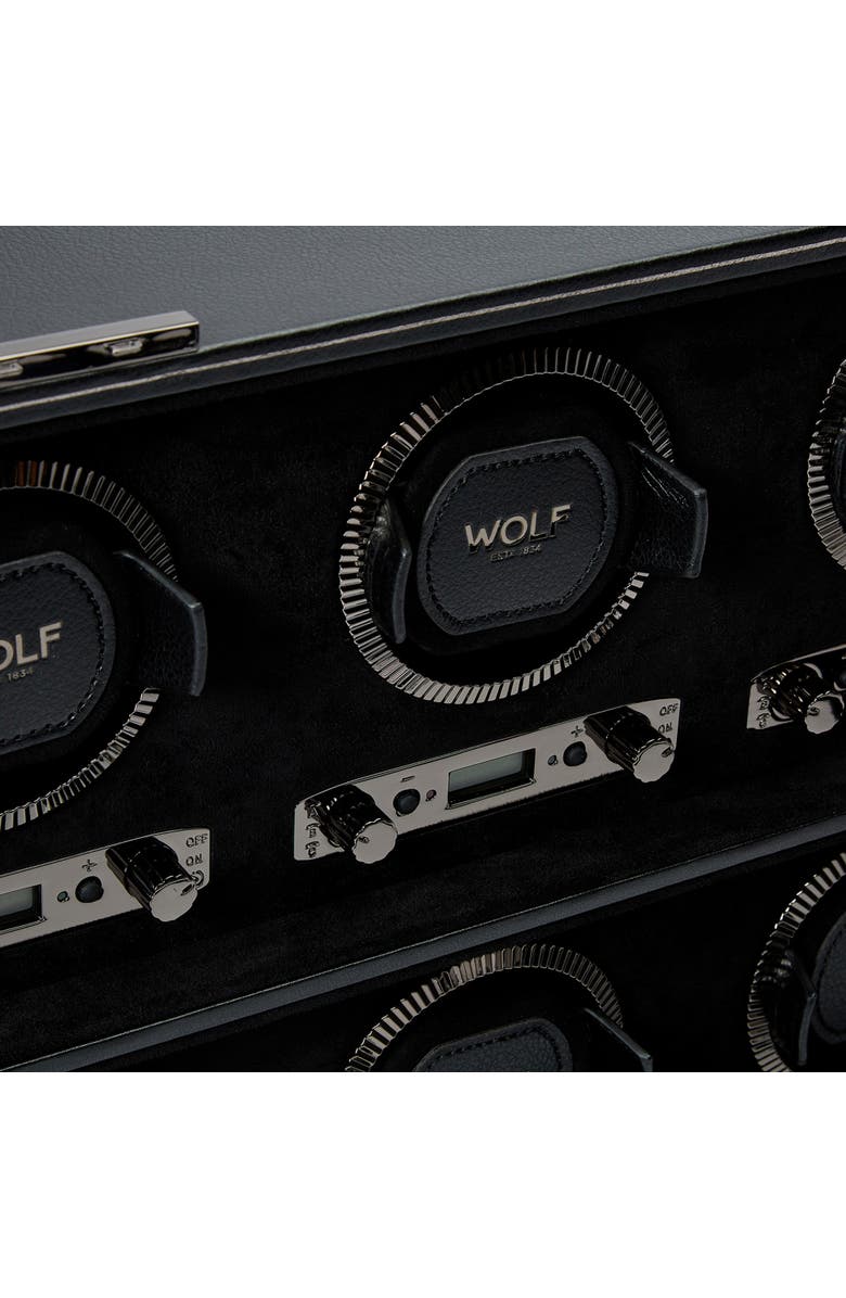 WOLF British Racing 8 Piece Watch Winder, Alternate, color, Black