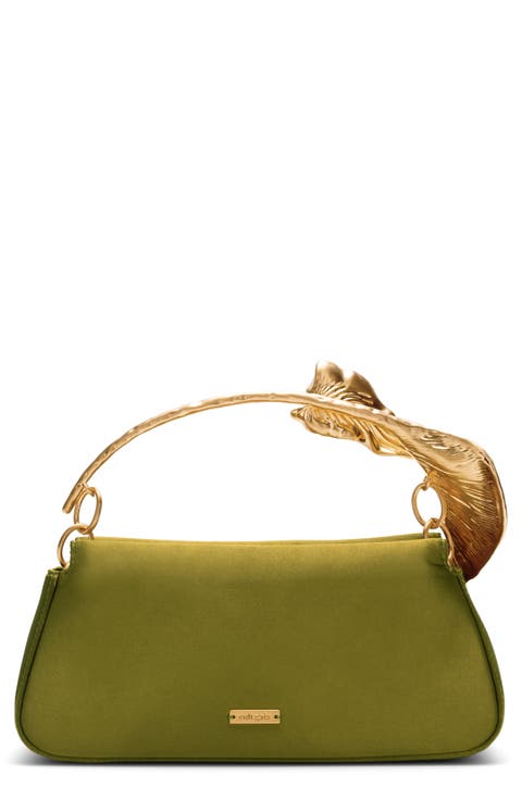 Calla Top Handle Satin Clutch