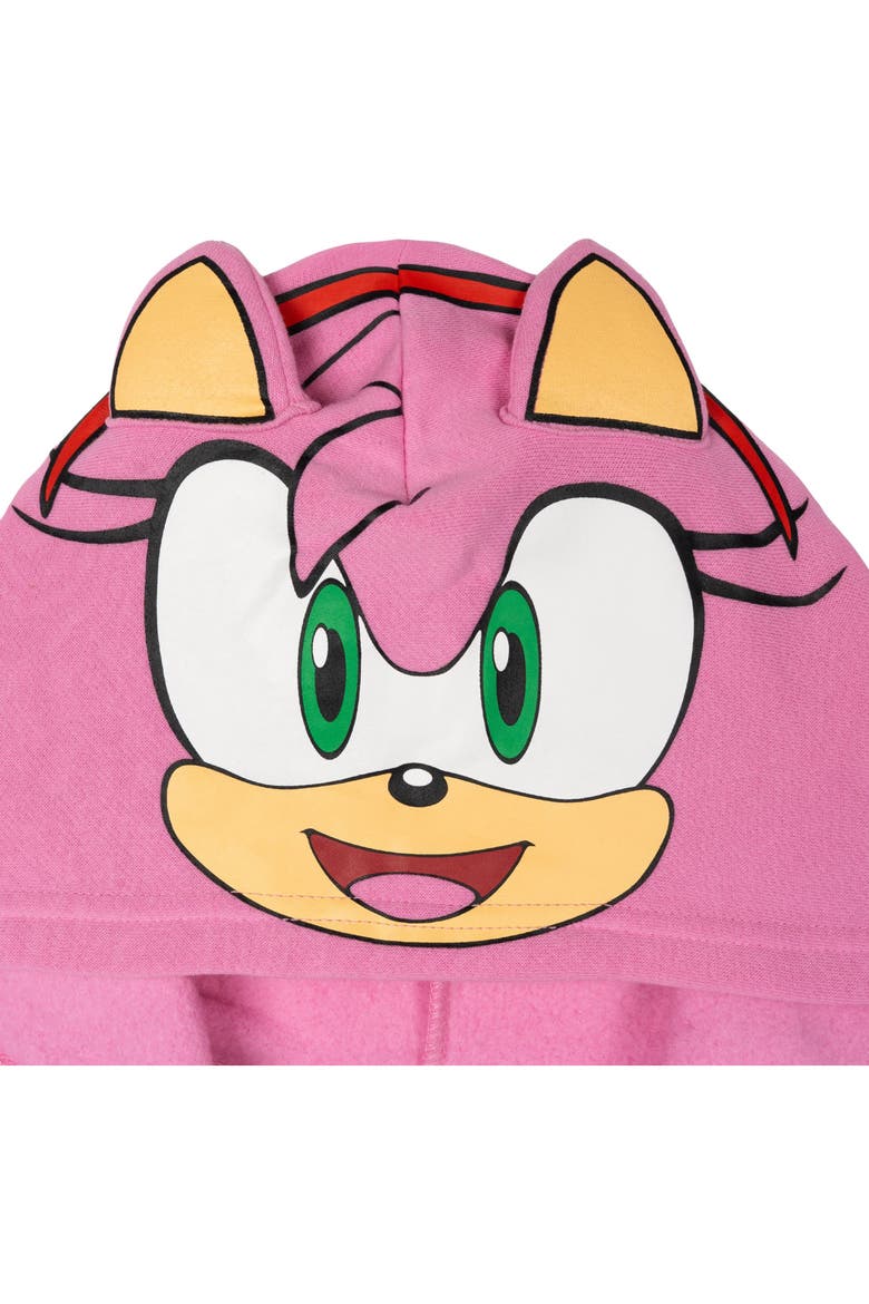 Sonic The Hedgehog Amy Rose Girls' Fleece Zip-up Hoodie (toddler, Little Kid & Big Kid), Alternate, color, Amy Rose Pink